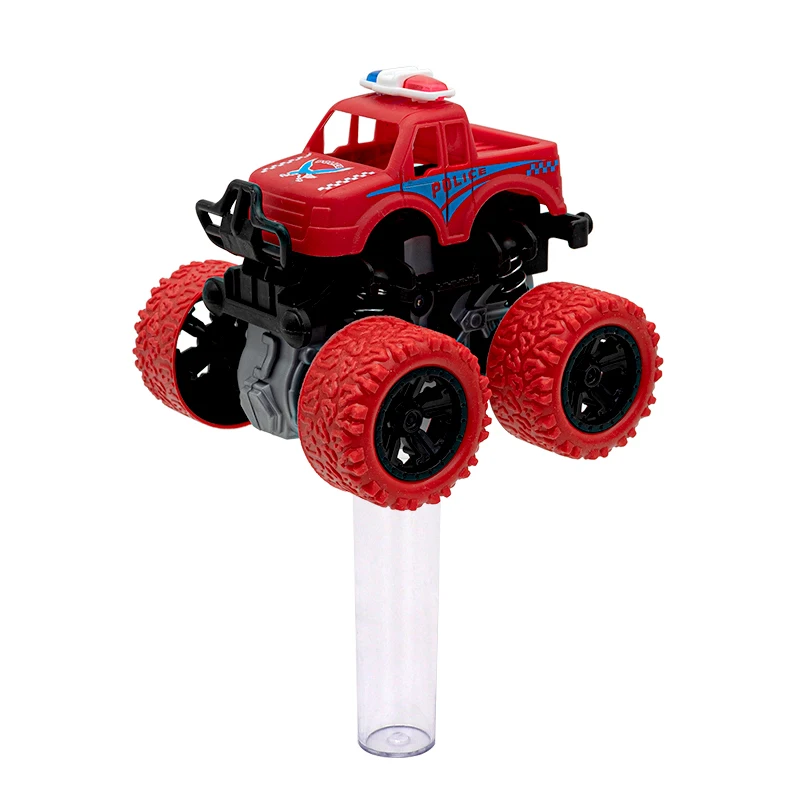 2024 Novelty Four-wheel Drive off-road police car candy toys inertia police Car Toy candy toy