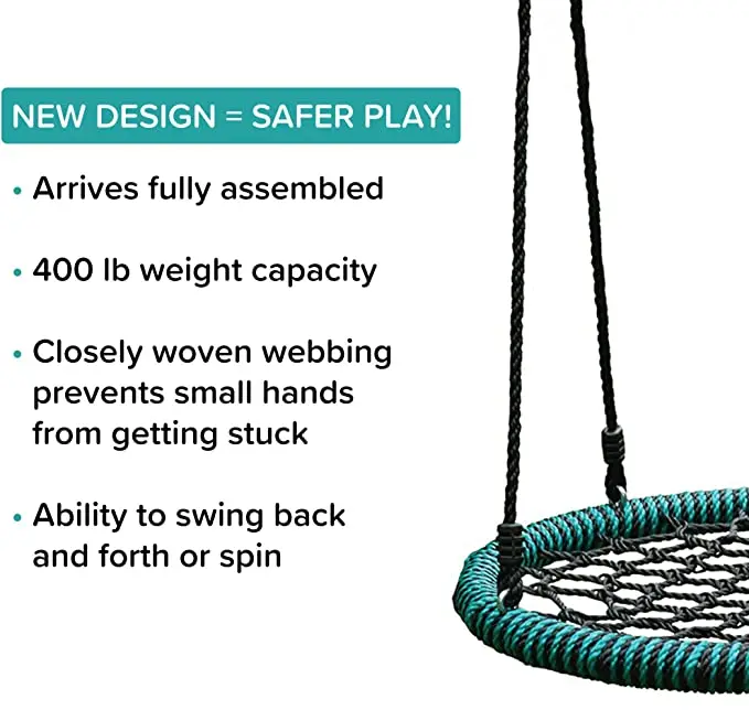 Zoshine Best Selling Patio Round Swing Fly Saucer Tree Swing Chair Spider Web Swing 2 Person