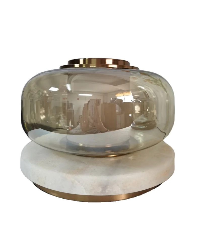 Modern Nordic marble glass table lamp creative designer for bedroom