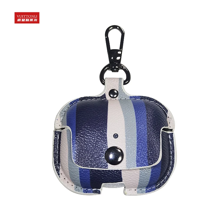 Wholesale Price Sale Color Stripe Leather Pro Case For Earpod Airpod 1 /2 /3 /Pro