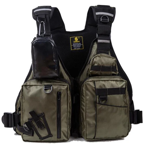 Уличный легкий спасательный жилет 420d из ткани оксфорд с несколькими карманами для рыбалки