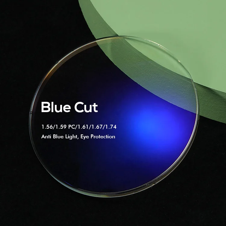 Blue Light Single Vision Resin Lens For Eye Glasses 1.61 ASP Blue Cut Optical Lenses
