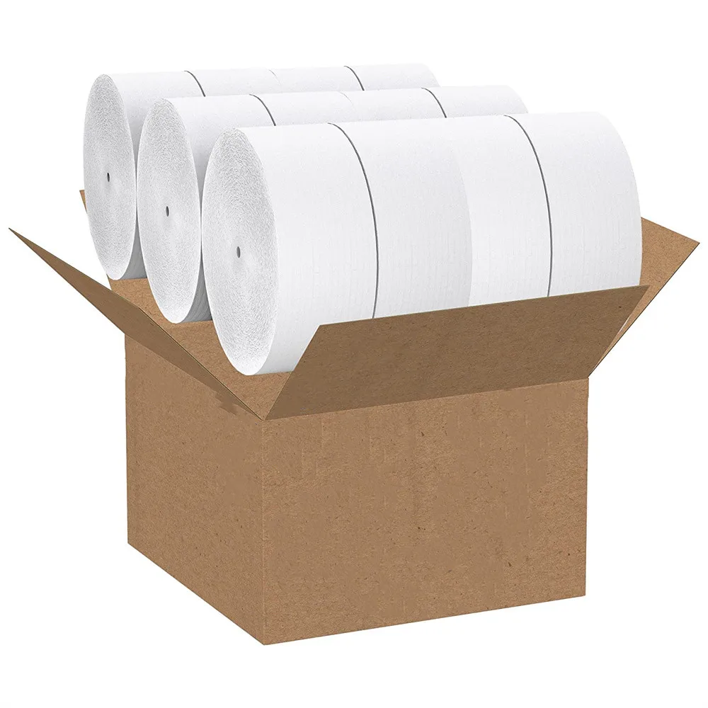 Cheap wholesale high quality 2 Ply Toilet Roll Paper Recycled Bathroom Soft Wood Pulp Tissue Paper Jumbo Roll For Home