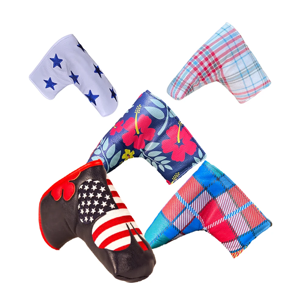 PRIMUS GOLF Various design premium pu leather golf putter head cover custom golf club driver wood headcovers