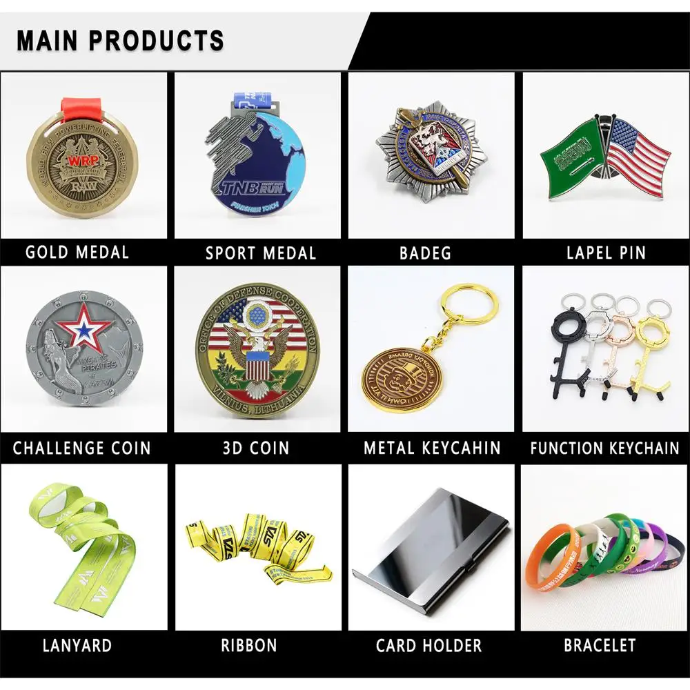  Customized With Ribbon Logo Gold Silver Copper Medals Metal Blank Sports Custom boxing