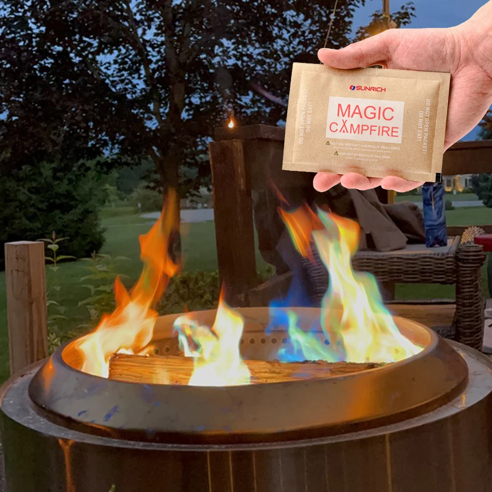 Sunrich Factory price Flame Color Changing Powder Colorful Flames Fire Flame Colorant Magic Fire Powder Mystical Fire