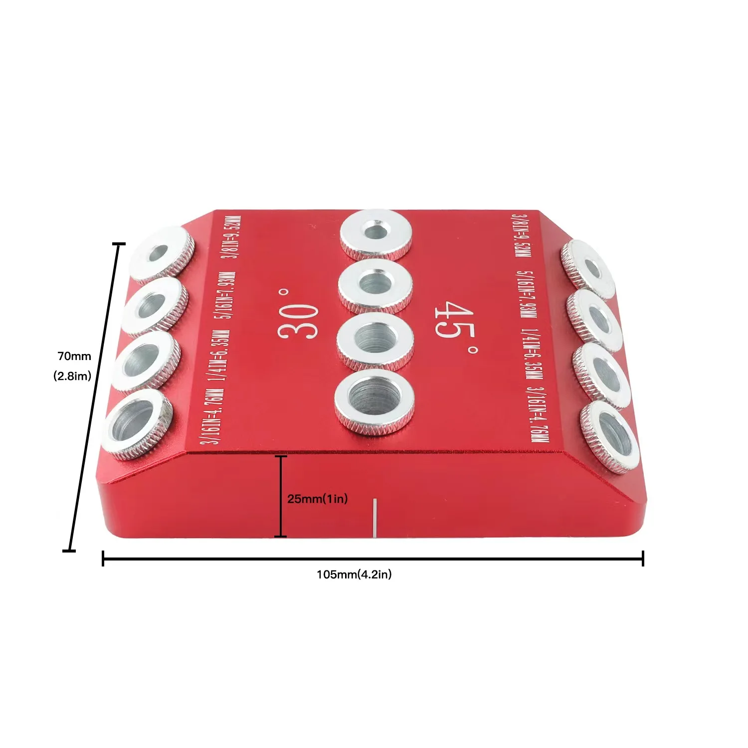 Drill Hole Guide Jig 30/45/90 Degree Angle Drill Hole Guide Jig 4 Sizes Drill Hole Guide Jig