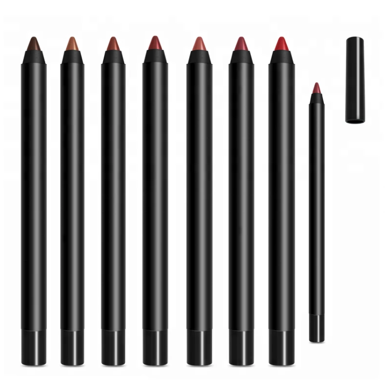 no logo private label vendor waterproof matte lipliner pencil 2-in-1 lipstick vegan lip liner