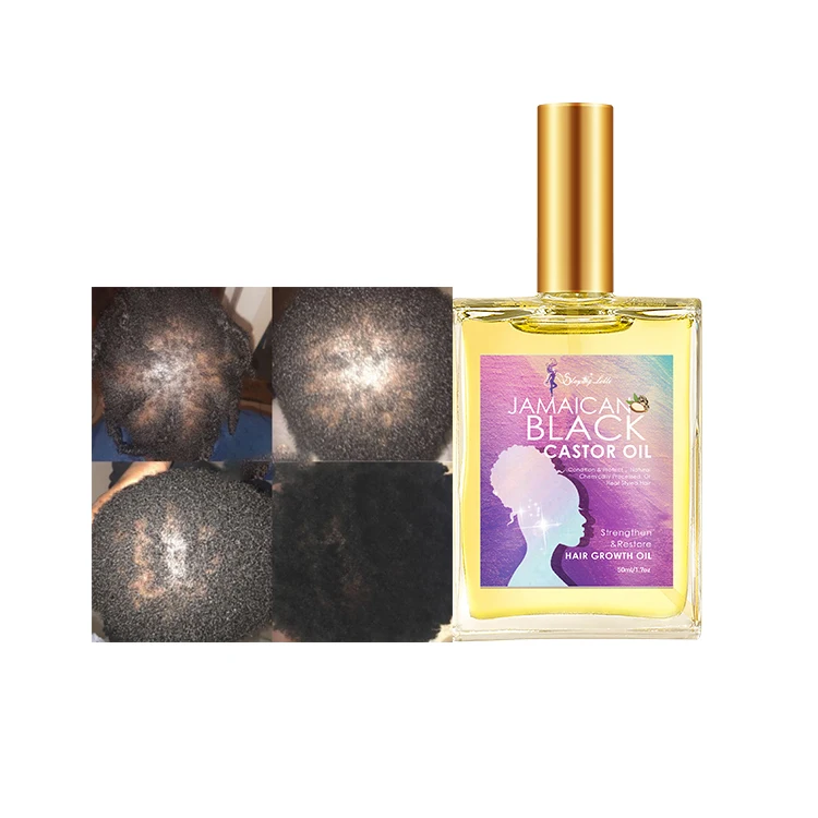 Only 0.01 $ Sample Price American 4C Hair Castor Oil Hair Treatment Hair Growth Oil Custom Logo