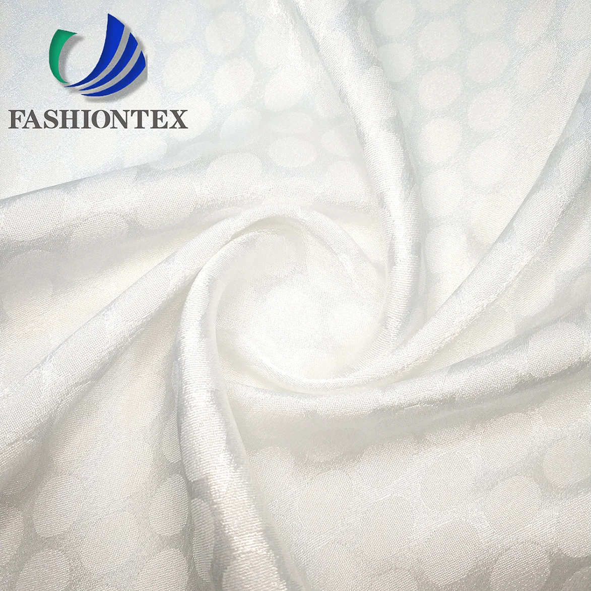 Fashiontex Free samples Support customization 75D fake yarn regular dot jacquard satin fabric 100% polyester dyed fabric