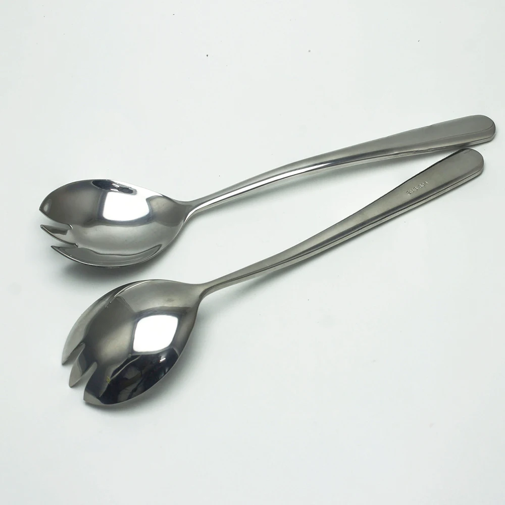 Metal high quality hotel cutlery set wedding flatware 304 stainless steel salad fork and spoon