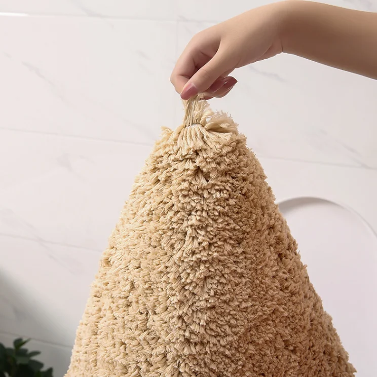 Shaggy Absorbent Eco-friendly Microfibre Surface Tpr Backing Thick Bath Entrance Door Mat For Bathroom