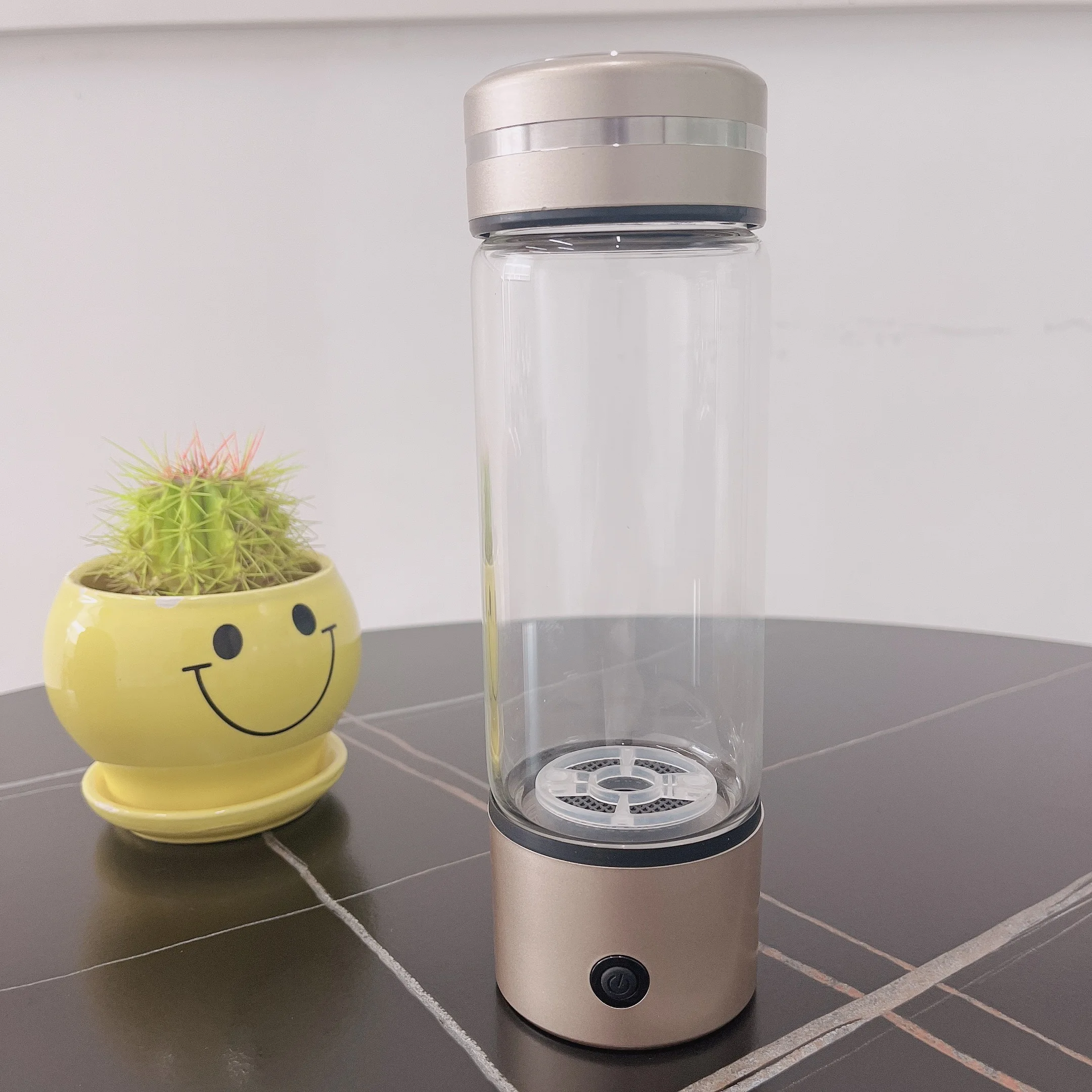 Pure H2 ionizer hydrogen water dispenser glass bottle hydrogen water bottle wholesale