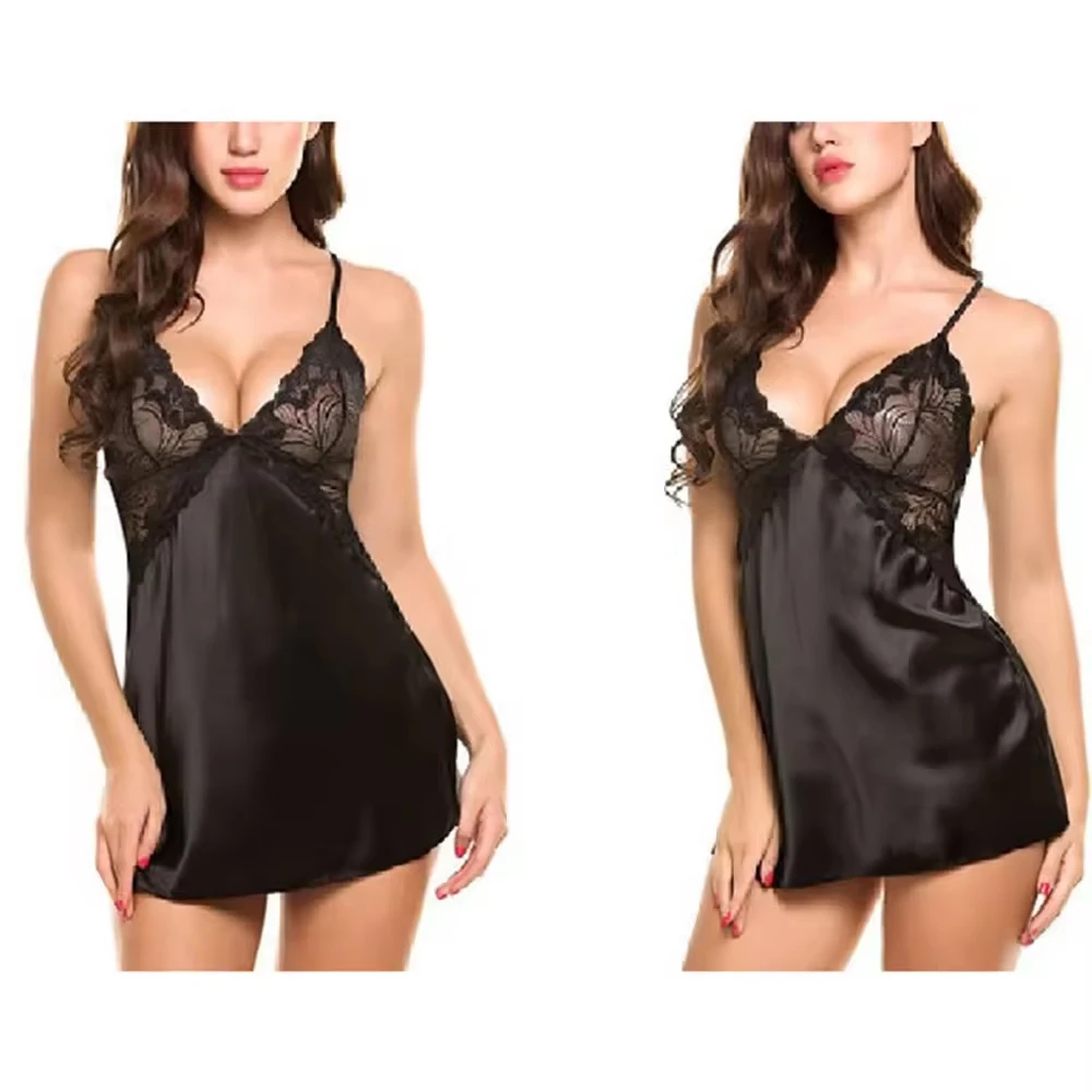 KKVVSS 6832 Hot Western Style Pajamas Open back Design with Lace Decoration Nightdress Women ladies Comfortable lingerie