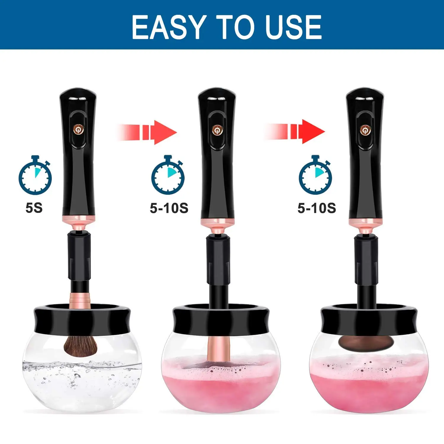 Professional Electric Premium Cleansing Make Up Brushes Cleaner Dryer Washing Scrubber Machine Cleaning Makeup Brush Washer