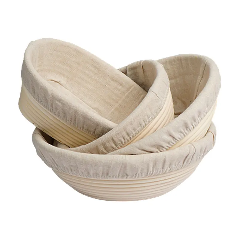 Wholesale Eco-friendly Large Round Rattan Banneton Food Grade Multi Size Proofing Bread Tool Bread Proofing Basket