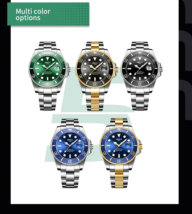 Высокое качество, часы мужские, автоматический Элитный бренд мужские Oem Топ Золотые механические часы мужские наручные часы