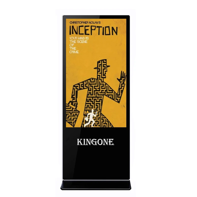 KINGONE 43 50 55 Inch Touch Screen Digital Advertising Player Screen LCD Floor Stand Display for Shopping Malls and Cars Store