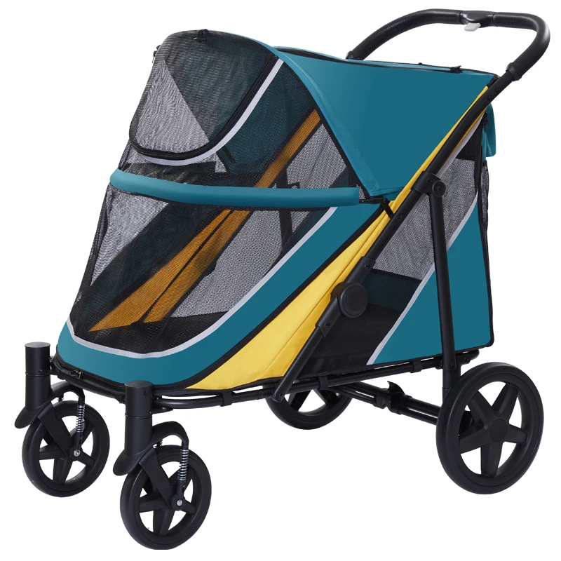 60KG Large Pet Jogger Stroller pet stroller manufacturers with 4 Wheel and Storage Space