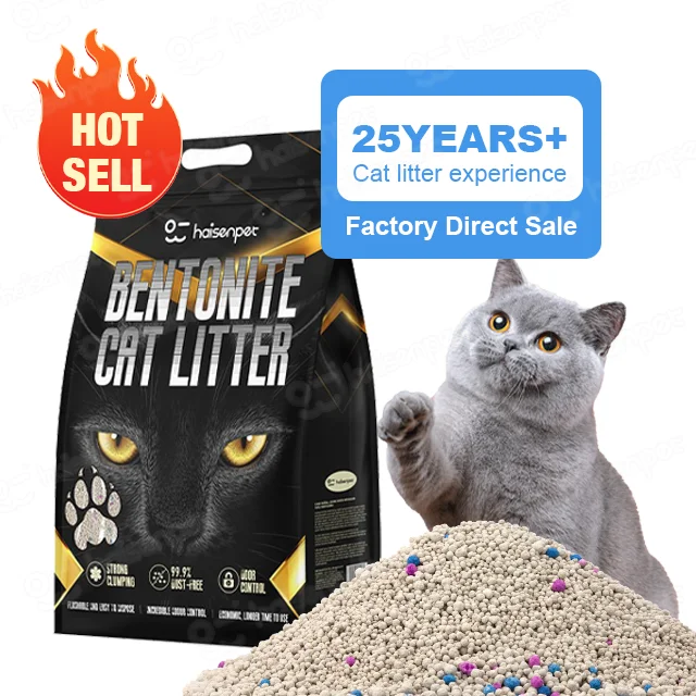 BSCI Bentonite Cat Litter Superior Quality Low Tracking Stone Agglutinant 100% Natural Mineral Arena Para Gatos