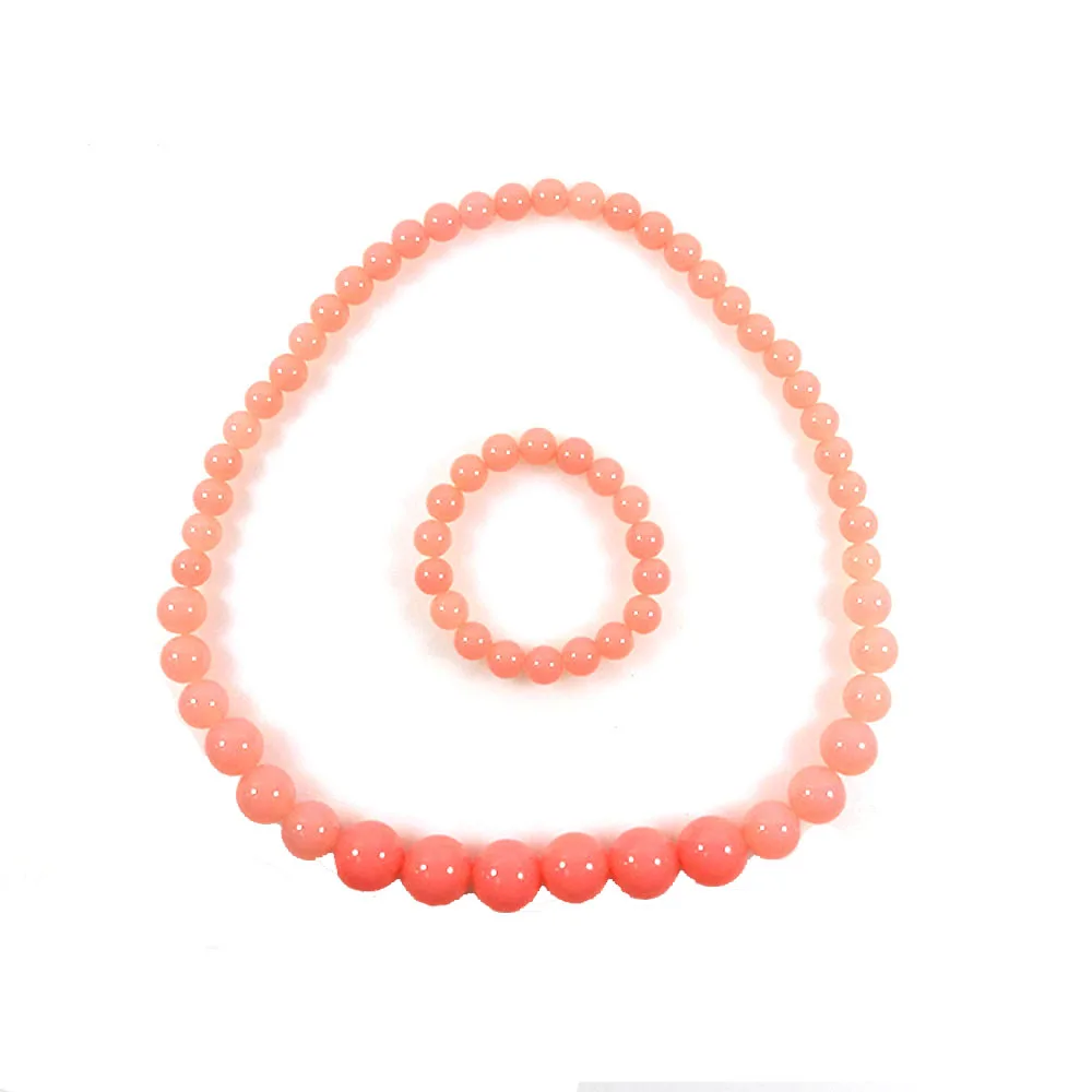 DIY Round Beaded Fashionable Nice Necklace Set For Children