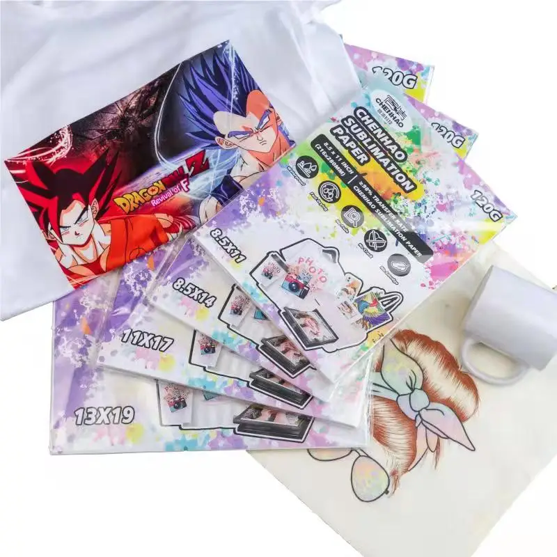 Sublimation Paper No paper Jams No butcher paper required Vivid Colors Long Lasting No Fading keep flat when do transfer