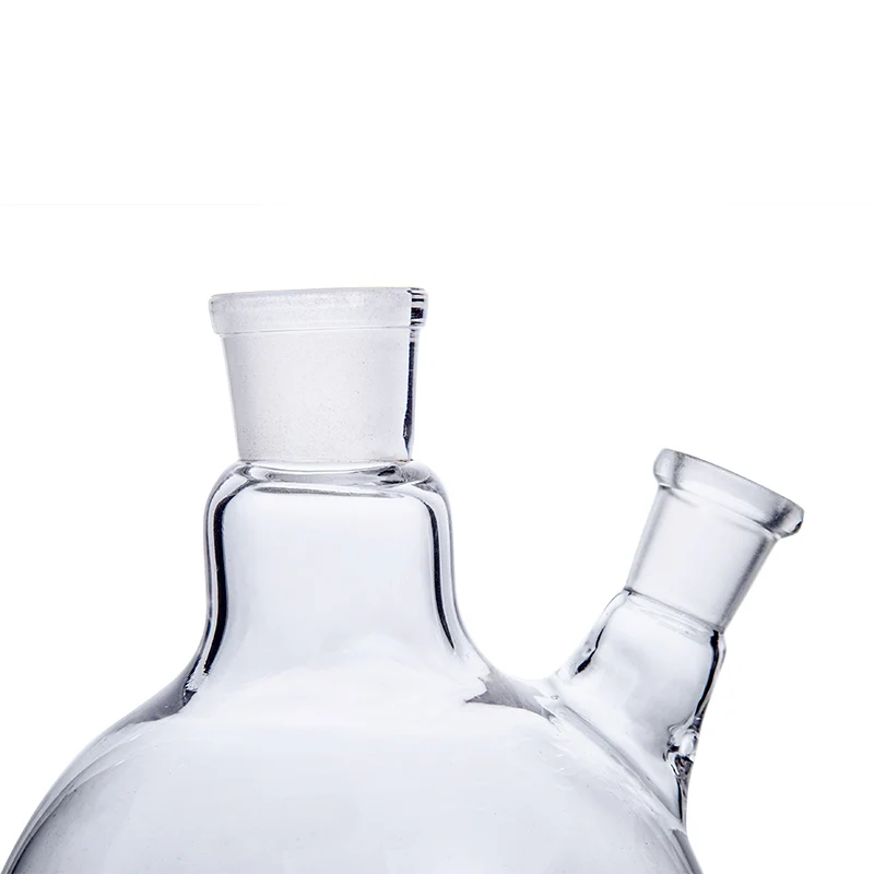High Quality Chemistry Laboratory High Borosilicate glass 3.3 Two Necks Boiling Flask 100ml 250ml 500ml 1000ml 2000ml