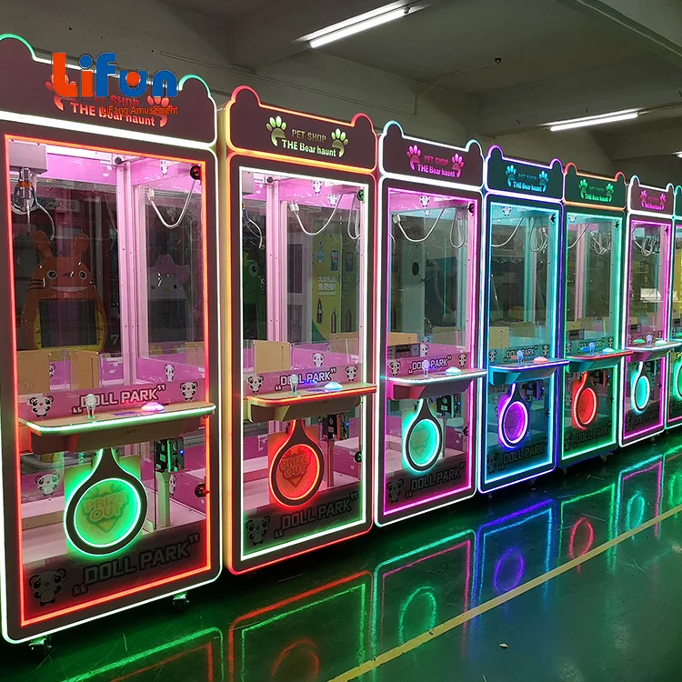 lifun customized Cheap Coin Operated Game Machine Toy Vending Arcade Claw Crane Machine Claw Machine With Bill cash Acceptor