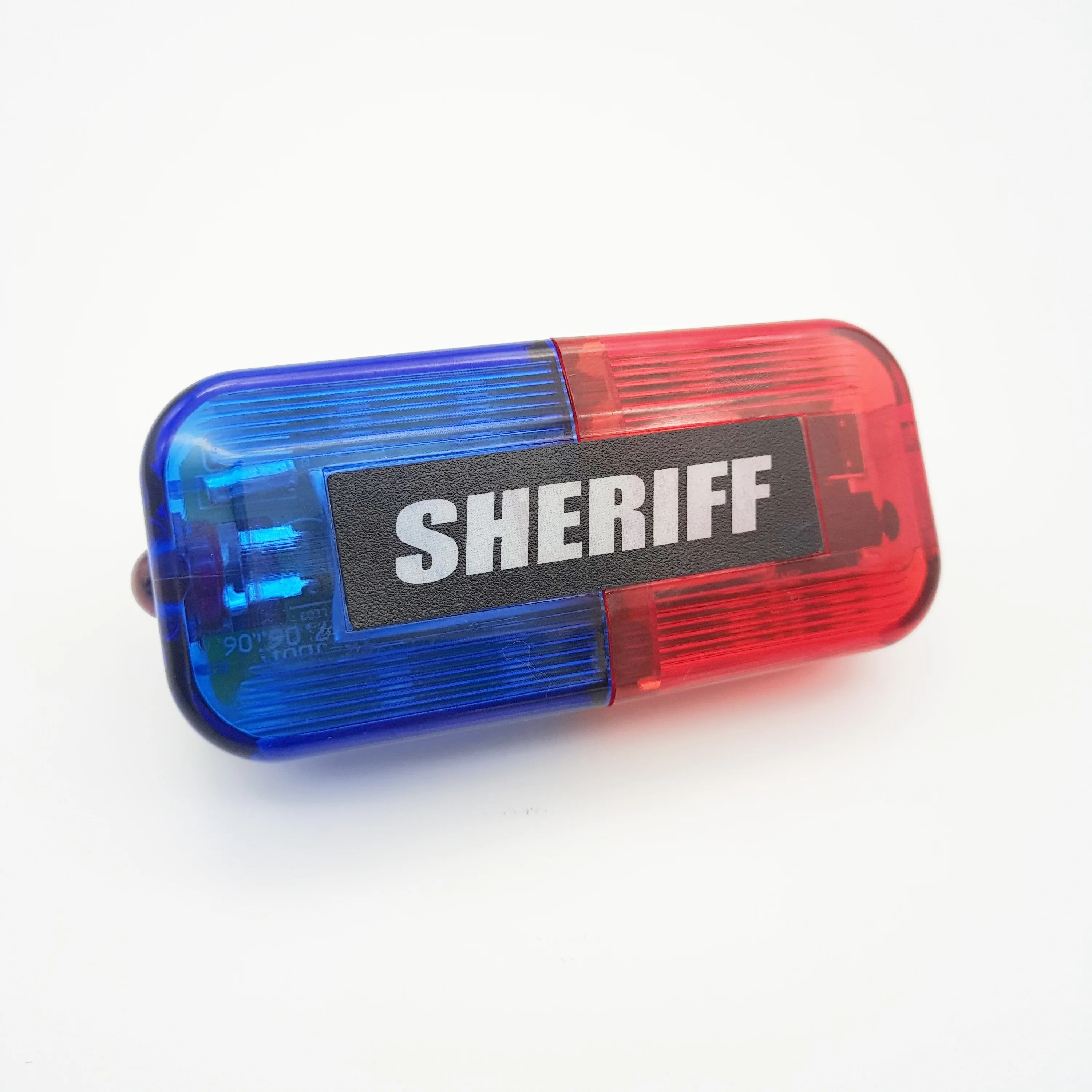 USB recharge red blue led flashing shoulder warning light for security protection