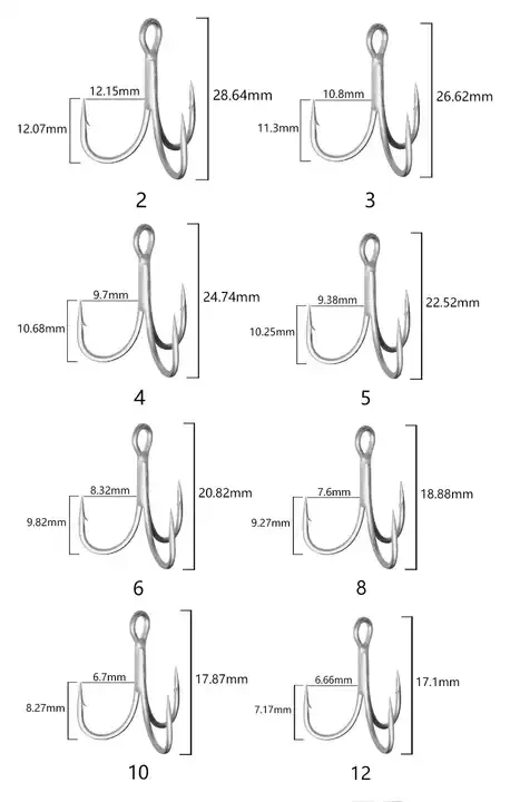 High Quality BKK BT662-3X-NP Triple Hook Sea Fishing Hook Fishhook High Strength 3X Strong Saltwater Fishing Treble Hook
