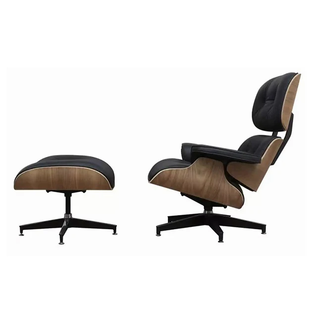 High quality luxury living room leather recliner living room leather wingback chair set