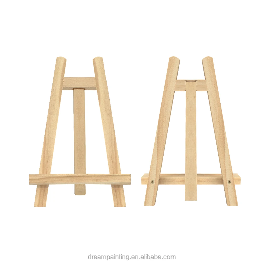 Desktop Easel 20*28cm Pine Wood Triangular Easels Art painting Photo Display Stand