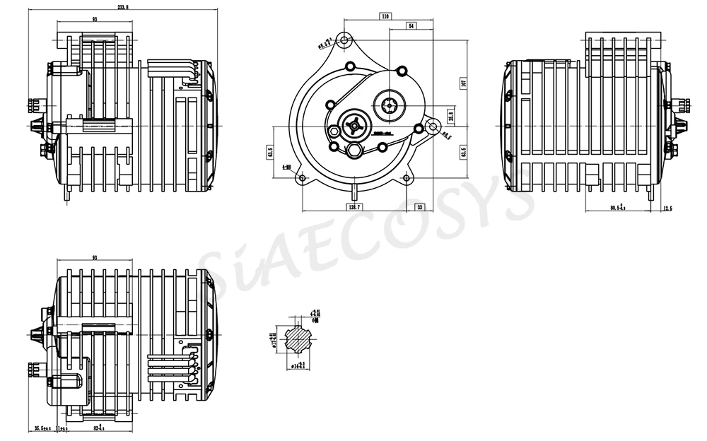 QS 138 3000W 6000W BLDC шаговый двигатель Максимальный непрерывный 72V 100KPH V3 середине приводной с ND72360