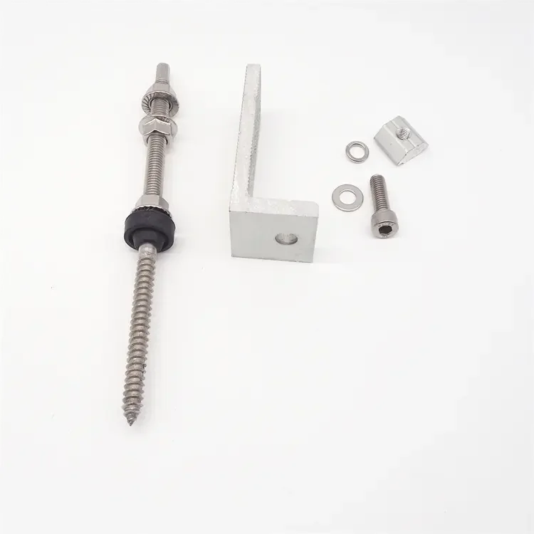 metal tin L feet roof mounting hook solar panel mount solar bracket L foot without drilling screws ant rubber