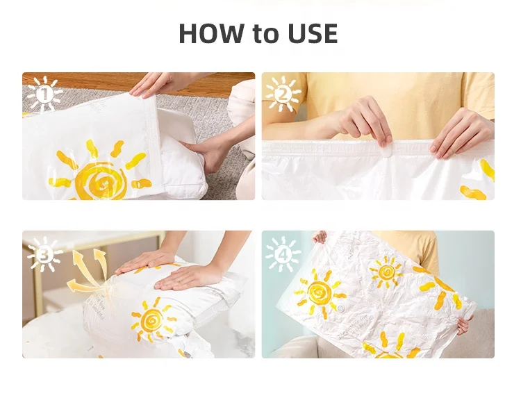 Taili Vacuum Airtight Compressed Sealed Bags and  travel PE Packing Plastic Vacuum Bags With Pump For Clothes and Blanket