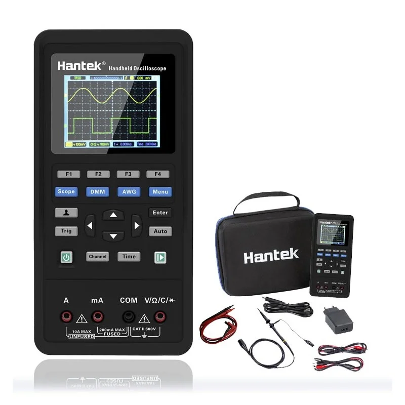 Multimeter Usb Portable 2 Channels 70mhz 250msa/s Multifunction Tester Hantek 2c72 Digital Oscilloscope