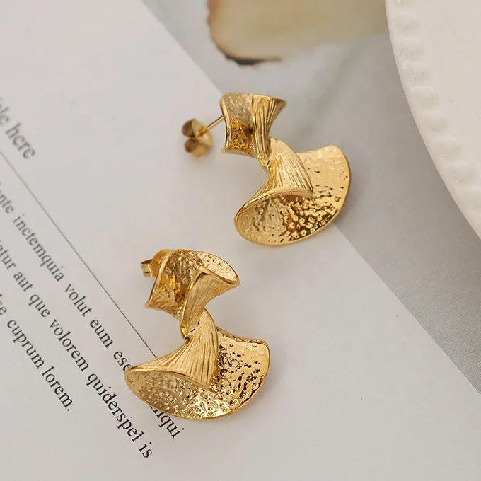 New Design 18K Gold Plated Geometric Stud Earring Fashion Jewelry Earrings Women