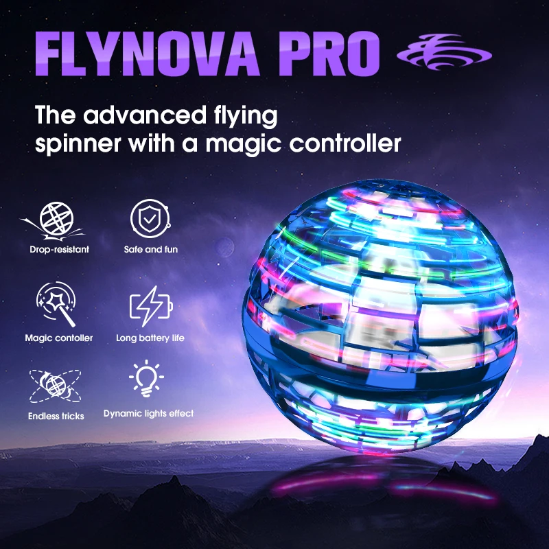 FlyNova волшебный контроллер играющий с летающим мячом для детей только наклейки без Мяча