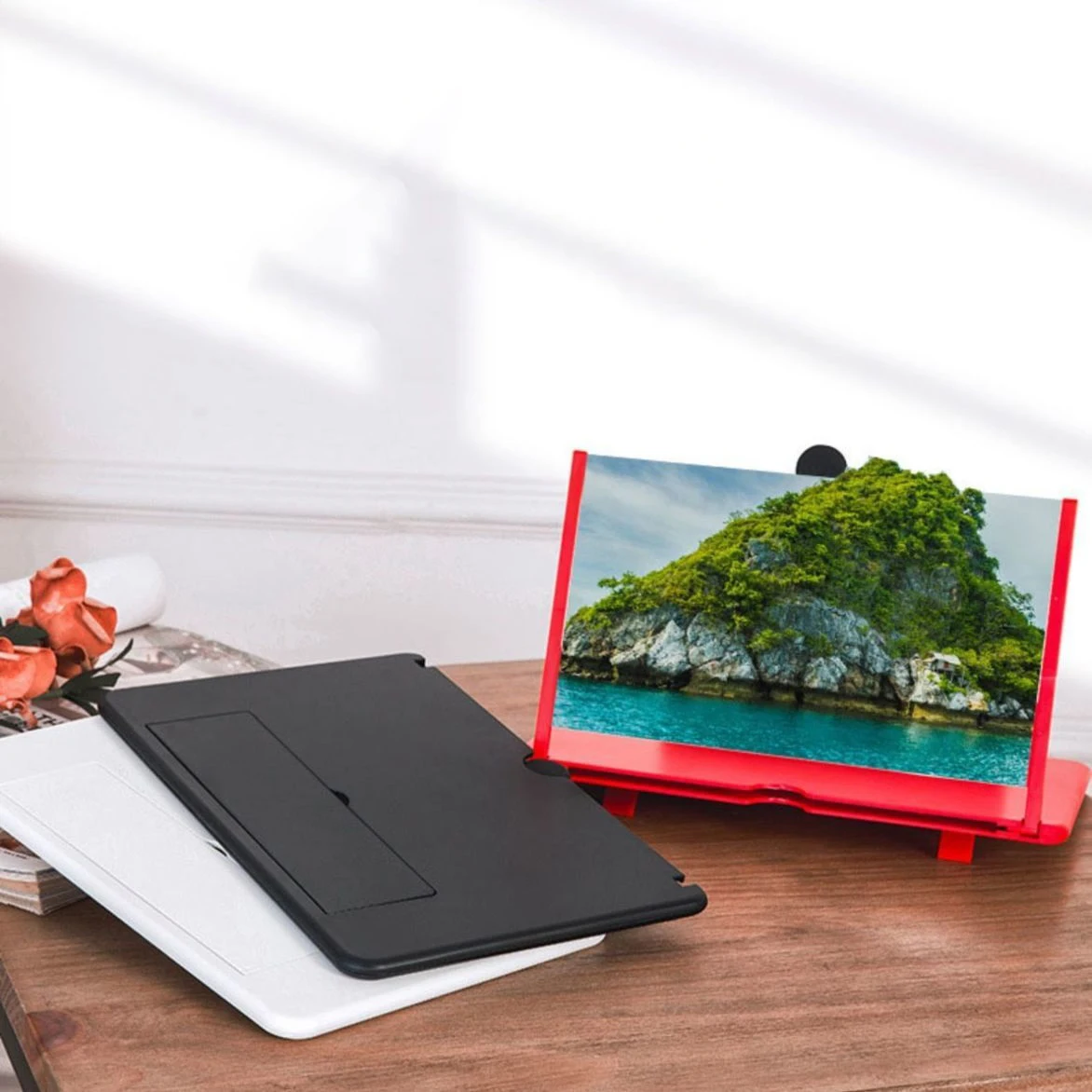 3D Mobile Phone Screen Magnifier Video HD Amplifier Screen Display Amplifier Cell Phones Magnifier Smartphone Bracket Holder