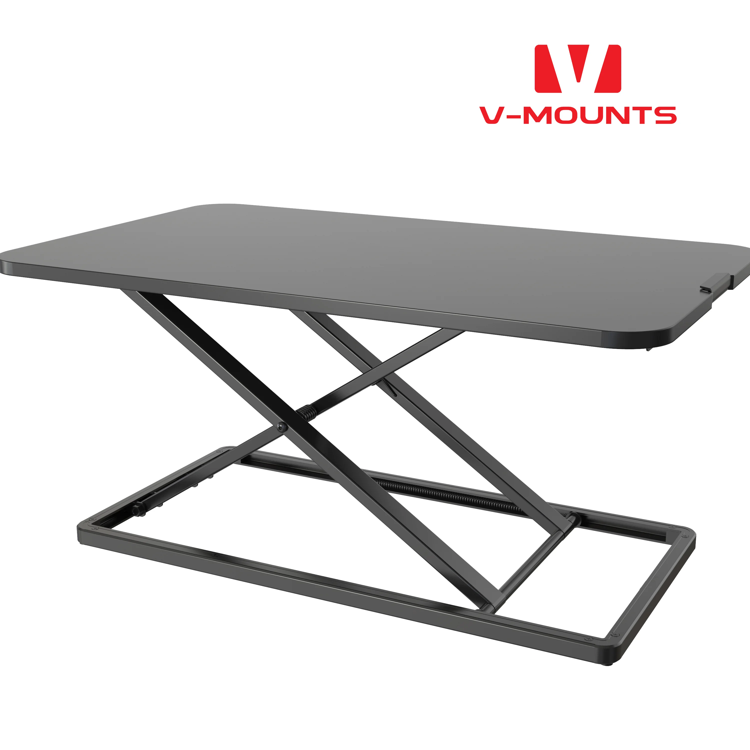 V-mounts Gas Spring  Height Adjustable Standing Desk Riser Standing Desk Converter For Computer/Laptop/PC  VM-SD04-PB