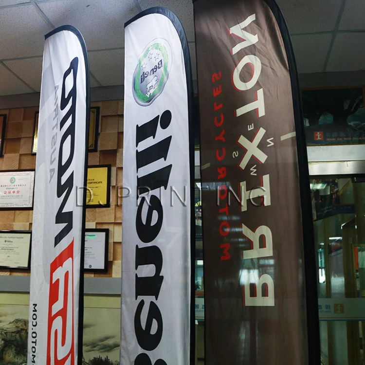 water &  UV-resistant customized polyester fabric feather flag