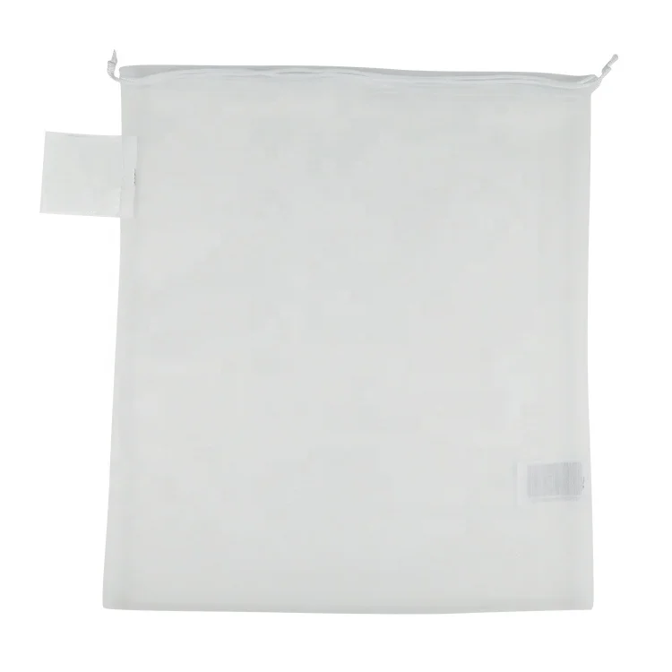 
 OEM/ODM laundry wash bag custom white small drawstring mesh bag for clothes  