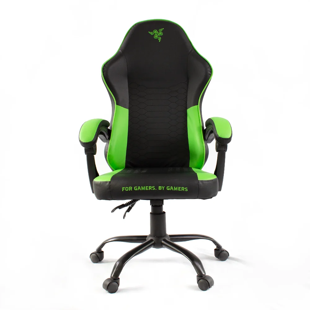 Razer Racing Gaming Chair Convertible & Foldable Swivel Style with Cooling Massage Features Iron PVC Synthetic Leather Material