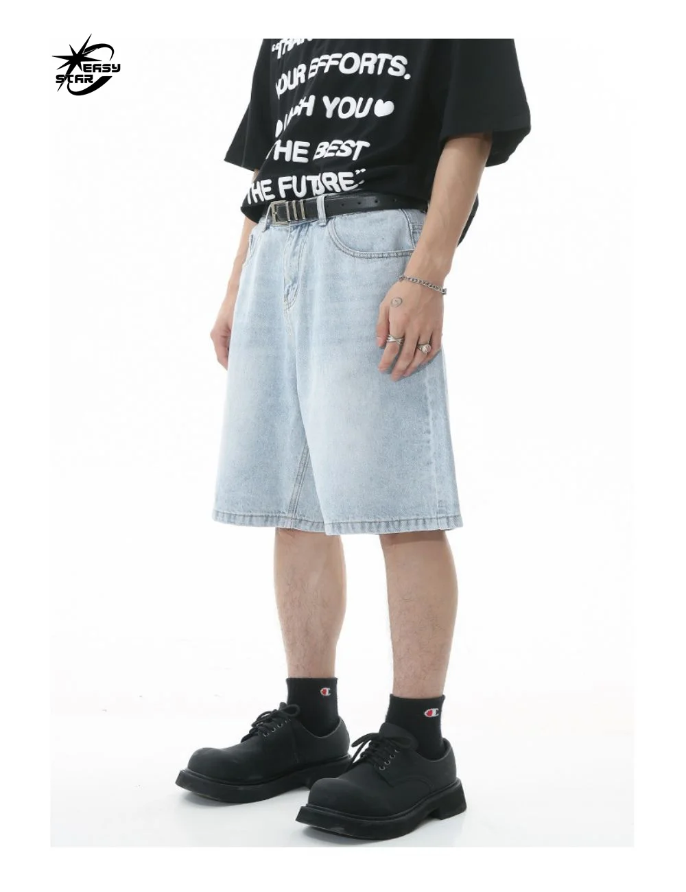 Custom 3d Embossing Logo Retro Wash Raw Hem Cut Edge High Quality Heavyweight Paint Splatters Vintage Jeans Shorts