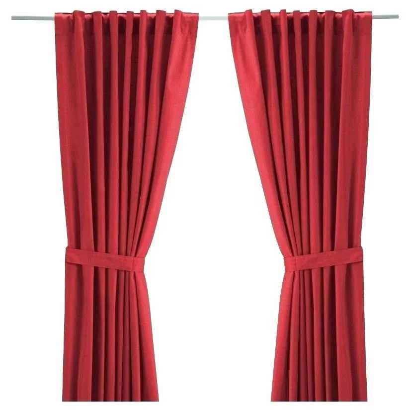 Wholesale Polyester Cotton Flexible Soft Blackout Jacquard Window Curtains For Bed Room