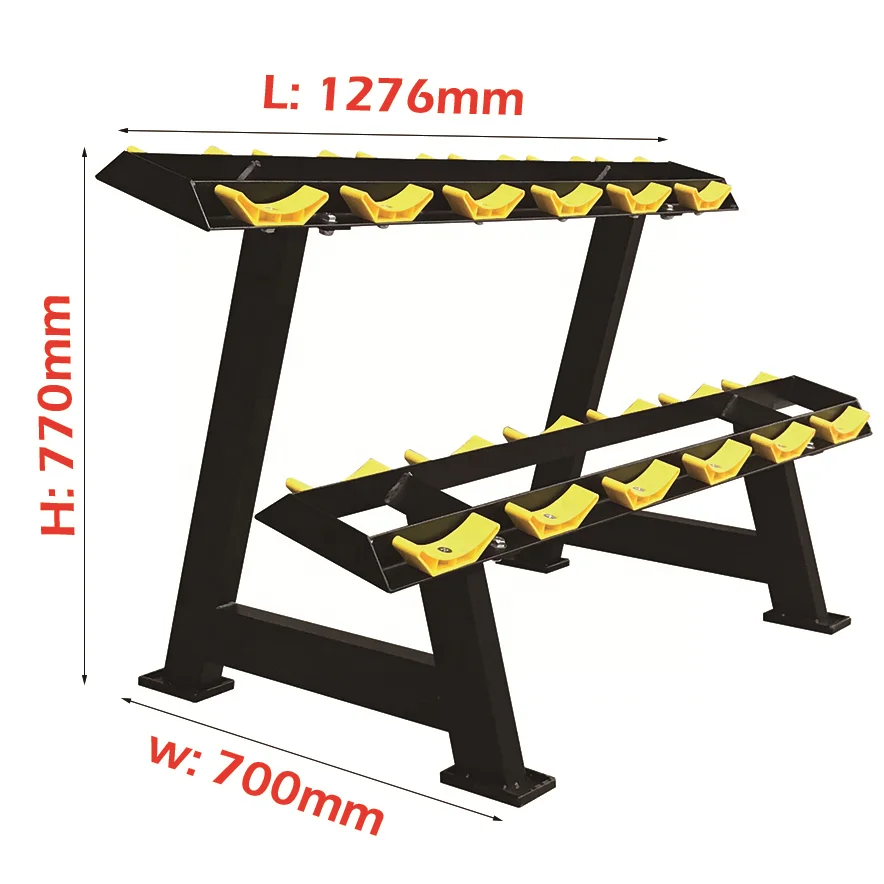 
2 Tier Stand Wholesale Commercial Home Weight Gym Dumbbell Set with Rack DY-3016A 