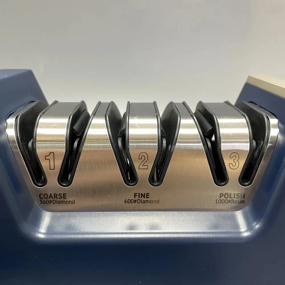 18W Profession Commercial Grade 3-Stage Slots electric knife and scissor Grinder Diamond Abrasives Automatic knife sharpen tool