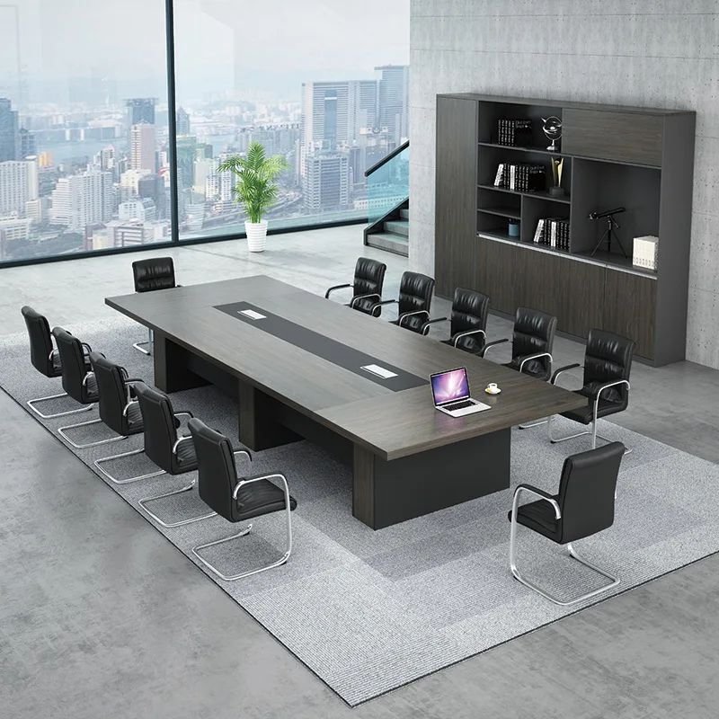 Simple Modern Office Meeting Training Table and Chair Combination Workbench Room Bar