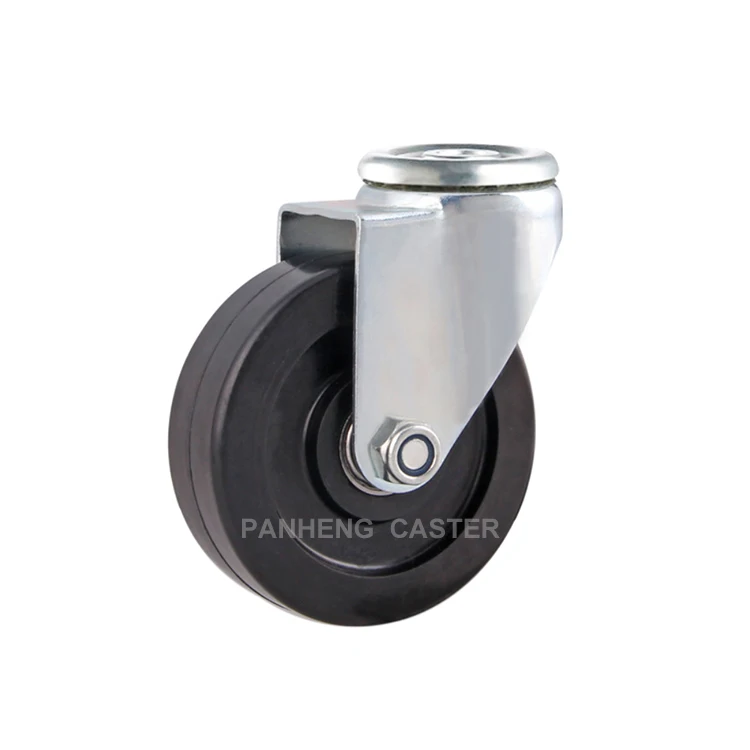 
Cheap Price Anti-static 3/4/5 Inch Bolt Hole Rubber Caster 