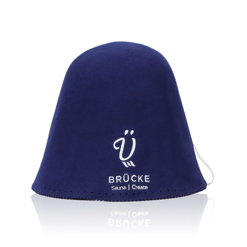 Customized Design Available Wholesale 100% Organic Merino Wool Felt Sauna Hat for Sauna Infrared and Russian Banya